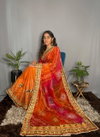 Tew Moss Chiffon With Fancy Bandhej Printed Sarees Wholesale Market In Surat